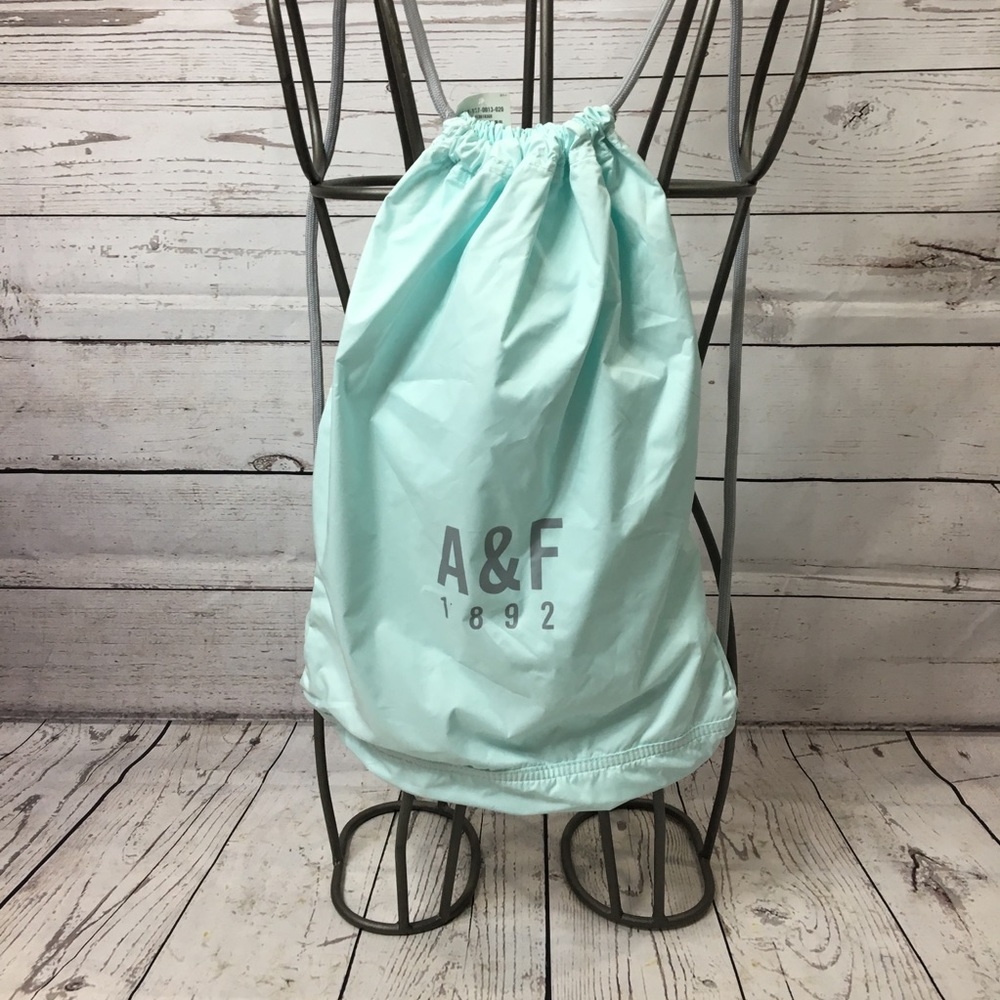 Abercrombie & Fitch Mint Drawstring Backpack - Picture 2 of 5